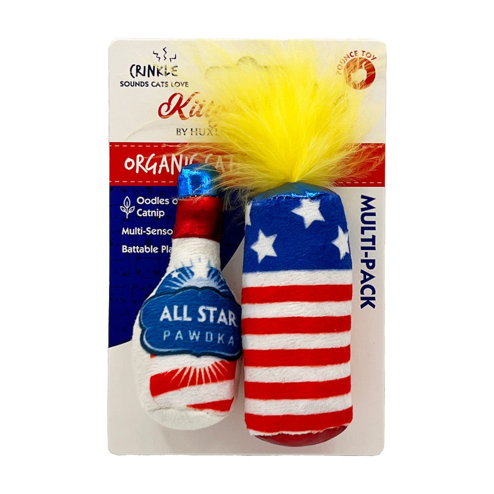 Firecracker & All Star Pawdka 2 pk Plush Cat Toy