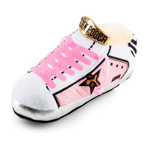 Golden Pooch Pink Tennis Shoe Squeaker Toy