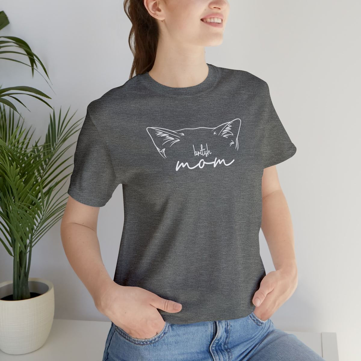 British Shorthair Cat Mom Short Sleeve Tee
