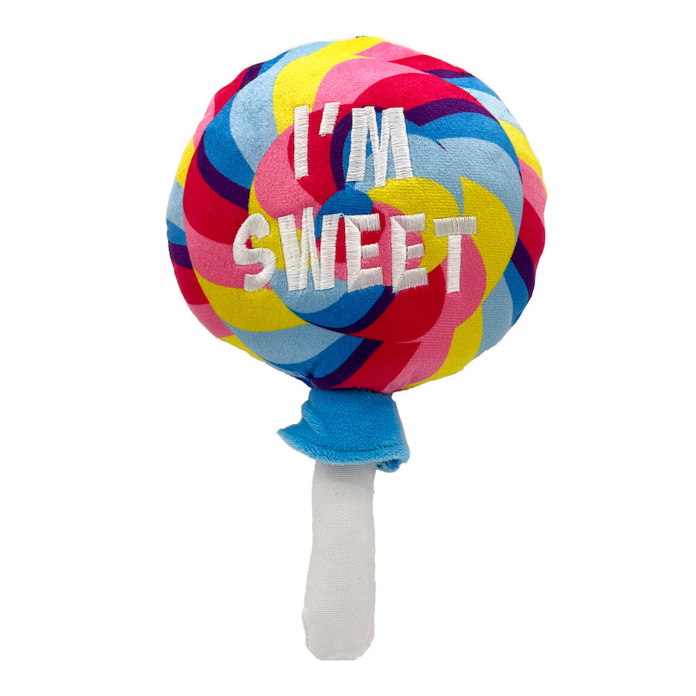 I'm Sweet Lollipop Plush Dog Toy