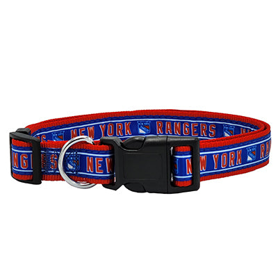 New York Rangers Satin Dog Collar or Leash