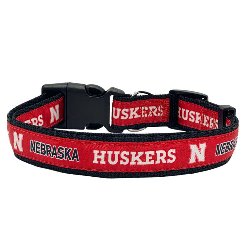 NE Cornhuskers Dog Satin Collar or Leash