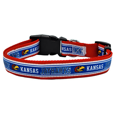 KS Jayhawks Satin Dog Collar or Leash