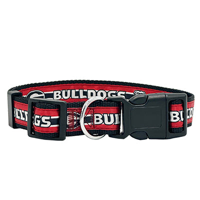 GA Bulldogs Satin Dog Collar or Leash