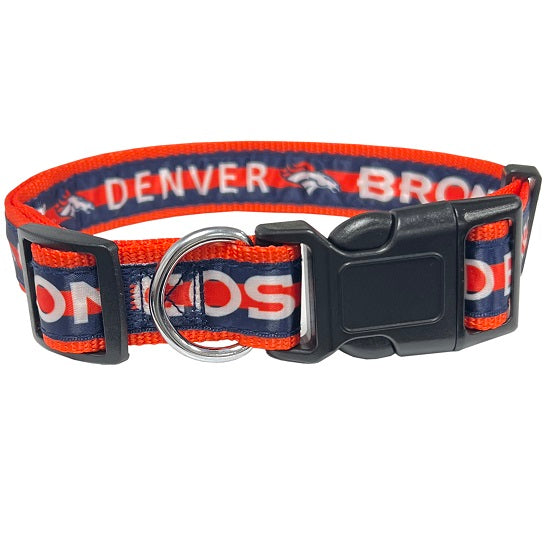 Denver Broncos Satin Dog Collar or Leash