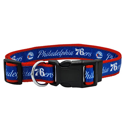 Philadelphia 76ers Satin Dog Collar or Leash