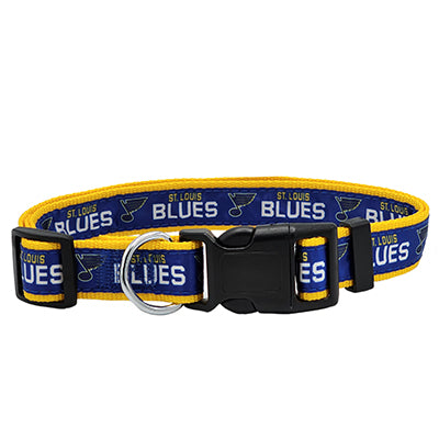 St Louis Blues Satin Dog Collar or Leash