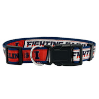 IL Fighting Illini Dog Satin Collar or Leash