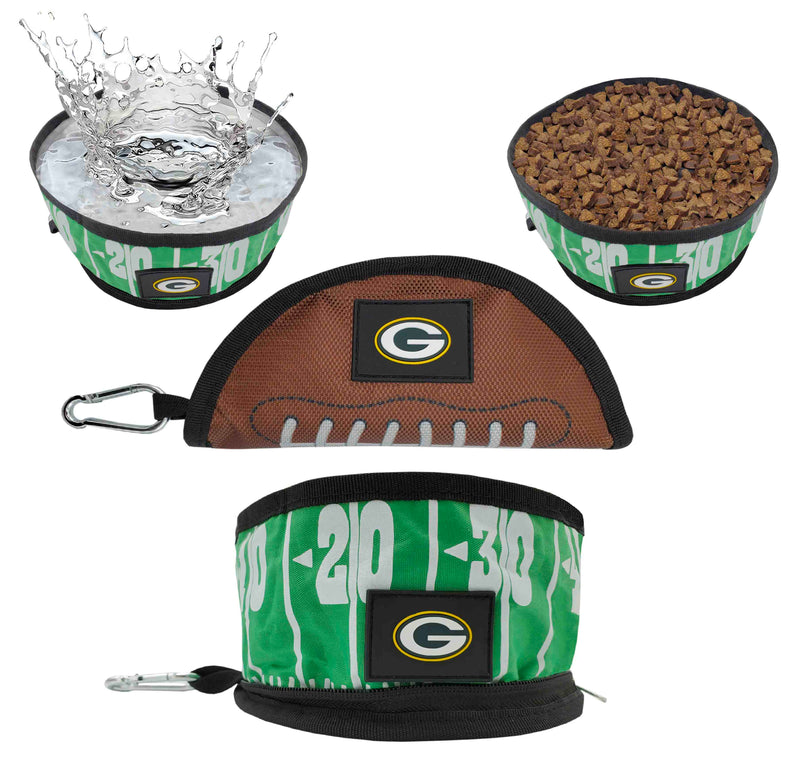 Green Bay Packers Collapsible Pet Bowl