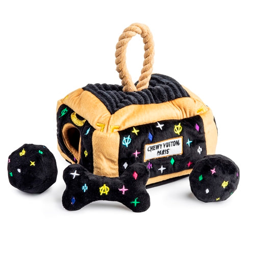 Chewy Vuiton Black Checker Trunk Activity House