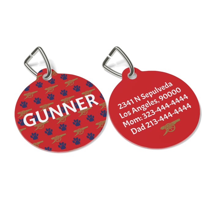 Arsenal FC 24/25 Kit Inspired Personalized Pet Tag
