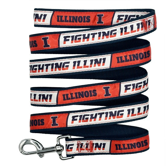IL Fighting Illini Dog Satin Collar or Leash