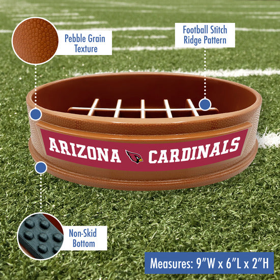 AZ Cardinals Football Slow Feeder Bowl