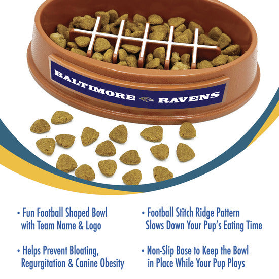 Baltimore Ravens Football Slow Feeder Bowl