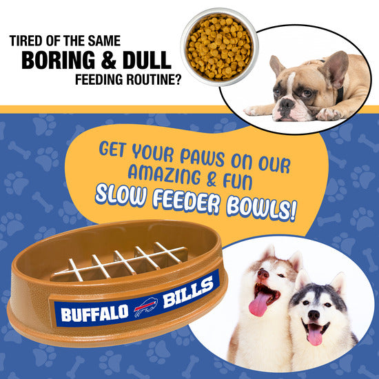 Buffalo Bills Football Slow Feeder Bowl