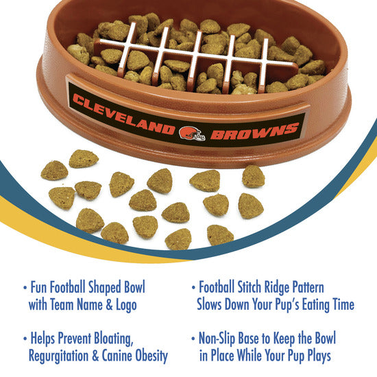 Cleveland Browns Football Slow Feeder Bowl