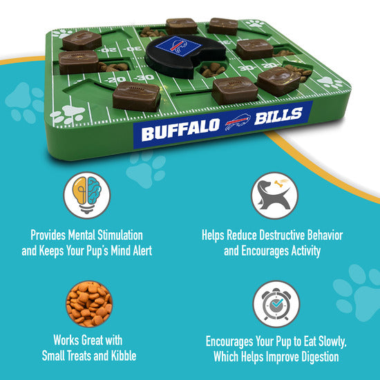 Buffalo Bills Interactive Puzzle Treat Toy – 3 Red Rovers