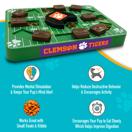 Clemson Tigers Interactive Puzzle Treat Toy