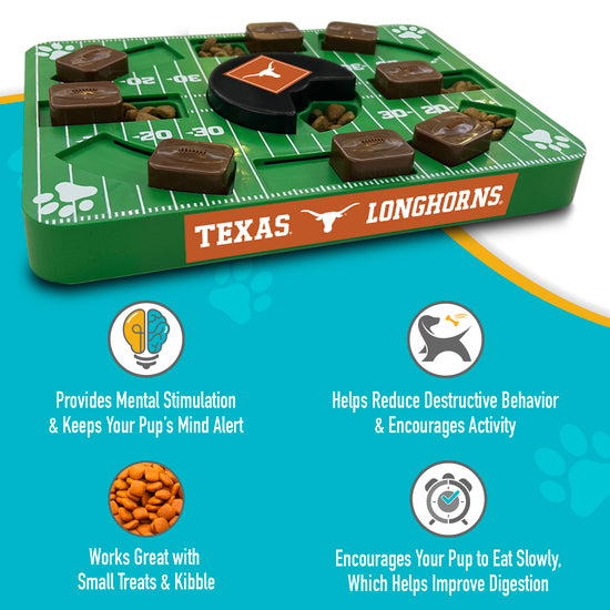 TX Longhorns Interactive Puzzle Treat Toy