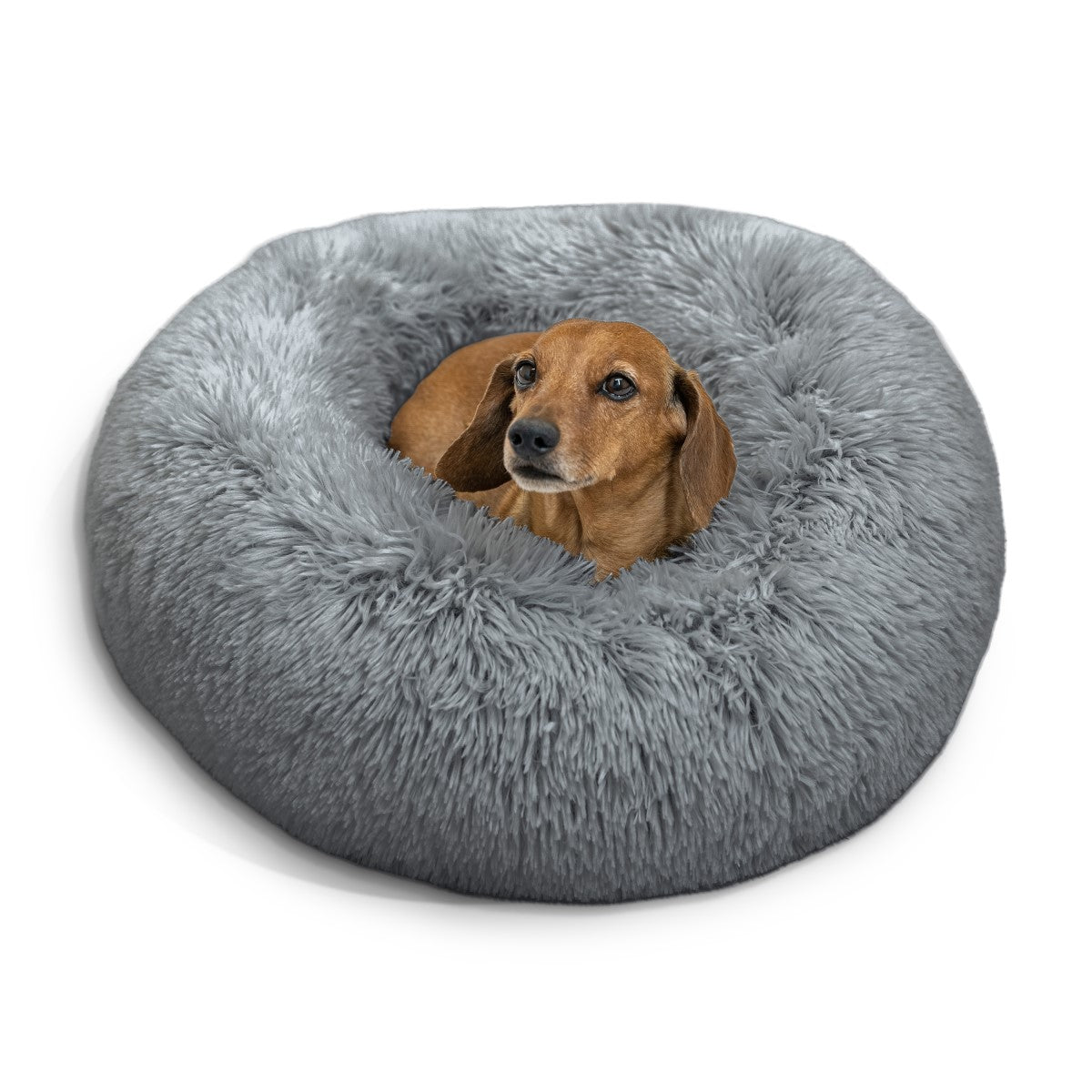 Shag donut hot sale dog bed