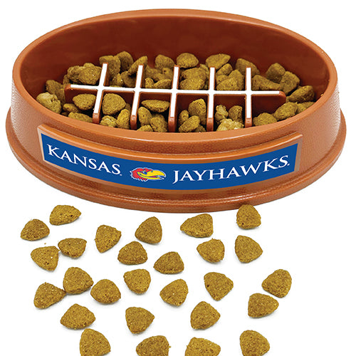 KS Jayhawks Football Slow Feeder Bowl