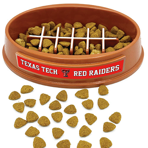 TX Tech Red Raiders Football Slow Feeder Bowl