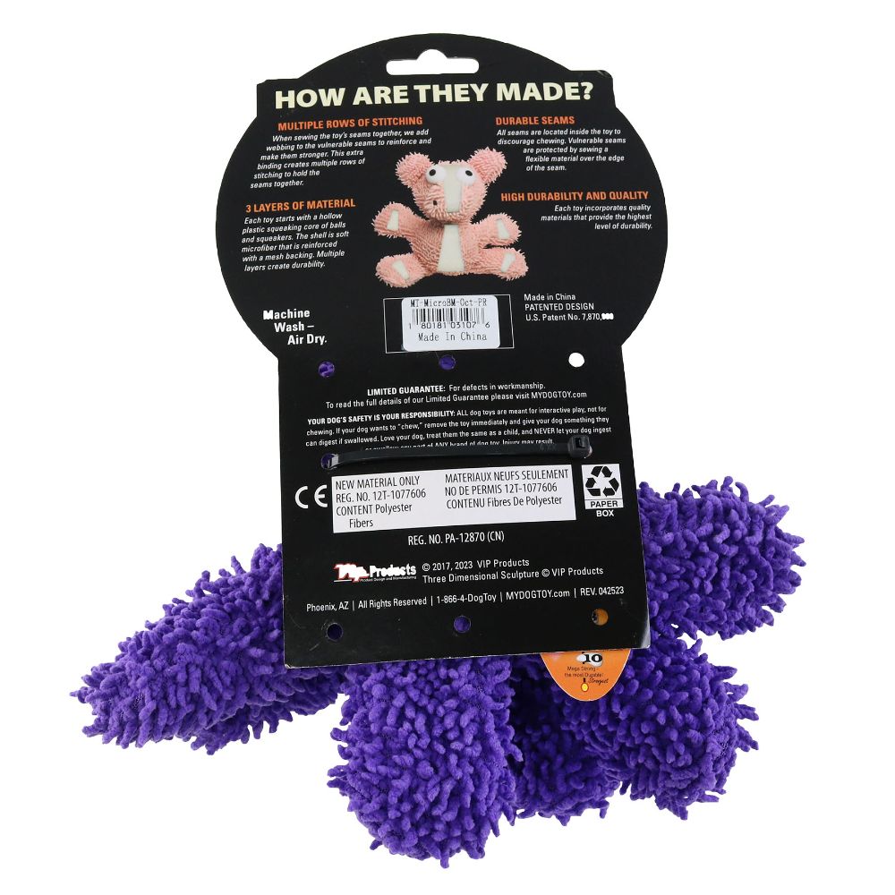 Mighty Microfiber Ball - Octopus Purple Tough Toy