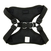 Solid Color Mesh Wrap and Snap Choke Free Step In Harness - Black