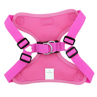 Solid Color Mesh Wrap and Snap Choke Free Step In Harness - Candy Pink