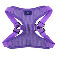 Solid Color Mesh Wrap and Snap Choke Free Step In Harness - Purple