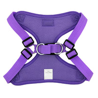 Solid Color Mesh Wrap and Snap Choke Free Step In Harness - Purple