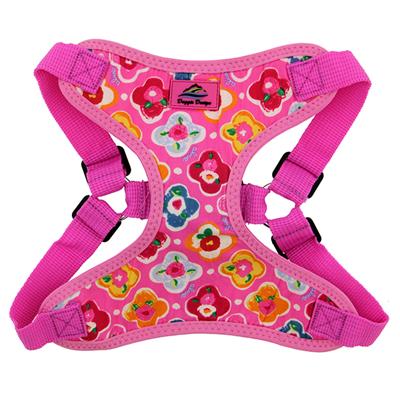 Maui Pink Mesh Wrap and Snap Choke Free Step In Harness