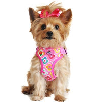 Maui Pink Mesh Wrap and Snap Choke Free Step In Harness