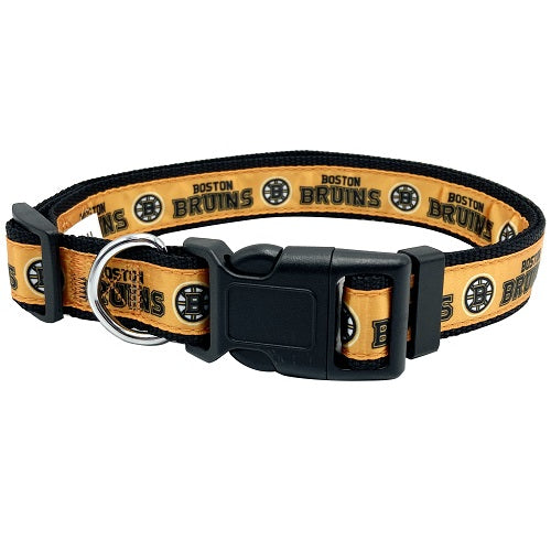Boston Bruins Satin Dog Collar or Leash