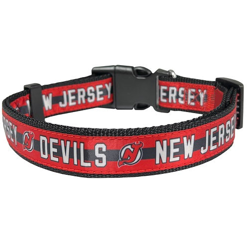 New Jersey Devils Satin Dog Collar or Leash