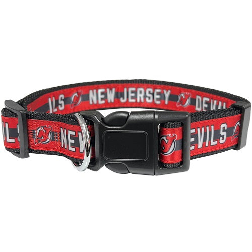 New Jersey Devils Satin Dog Collar or Leash