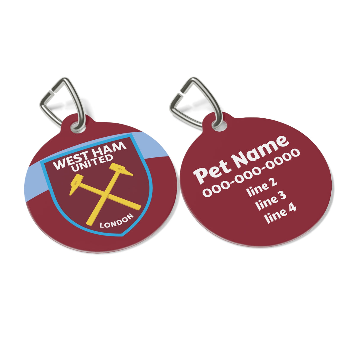West Ham United FC 25/26 Home Kit-Inspired ID Tag