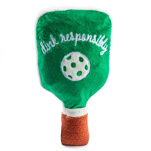 Green Stripe Pickleball Paddle Squeaker Toy