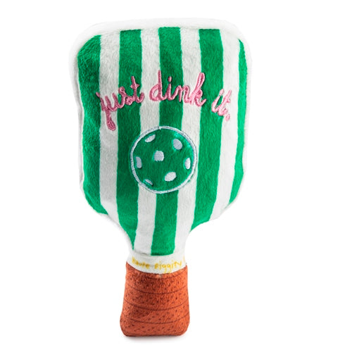 Green Stripe Pickleball Paddle Squeaker Toy