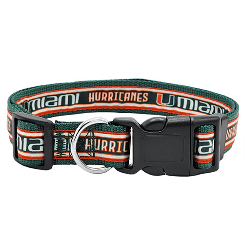 MIA Hurricanes Dog Satin Collar or Leash