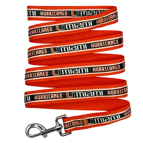 MIA Hurricanes Dog Satin Collar or Leash