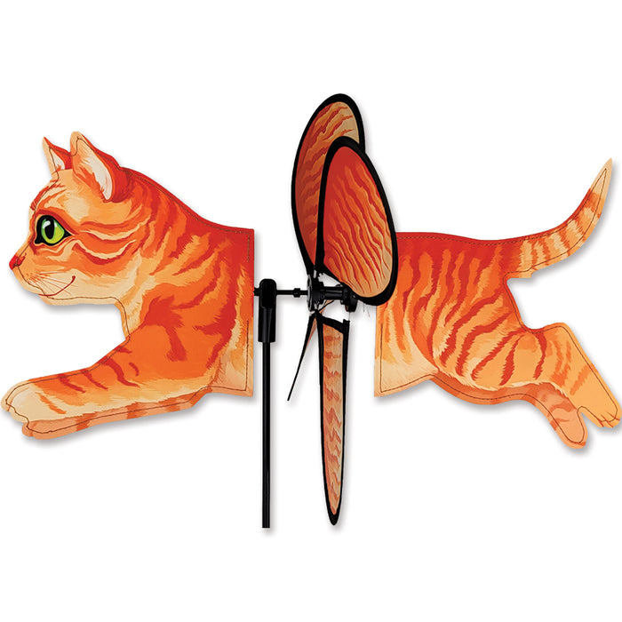 Orange Tabby Cat Petite Garden Spinner