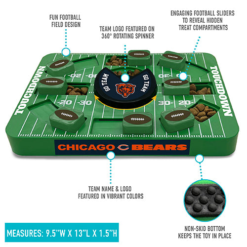 Chicago Bears Interactive Puzzle Treat Toy - Large