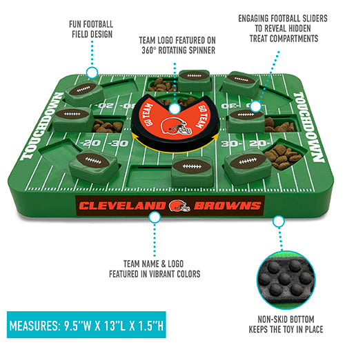 Cleveland Browns Interactive Puzzle Treat Toy - Large