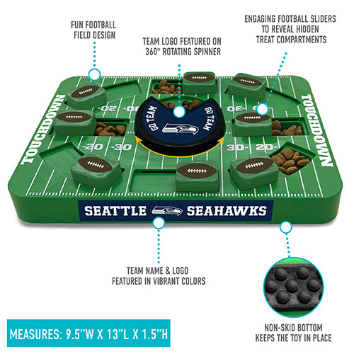 Seattle Seahawks Interactive Puzzle Treat Toy - Large