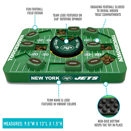 New York Jets Interactive Puzzle Treat Toy - Large