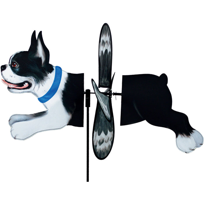 Boston Terrier Deluxe Petite Garden Spinner