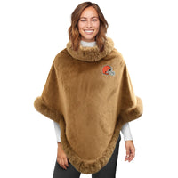 Cleveland Browns Fur Trim Poncho