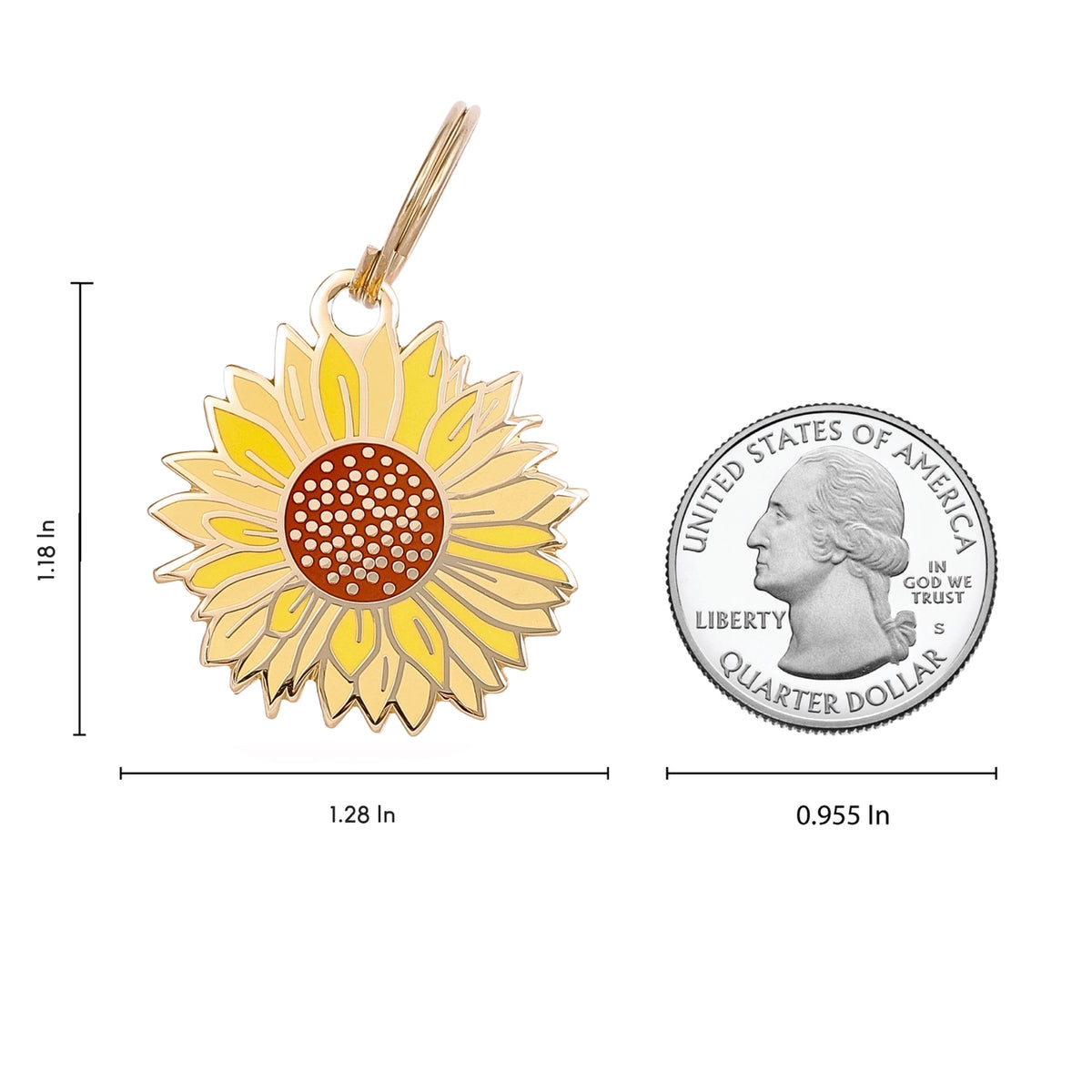 Sunflower Pet ID Tag