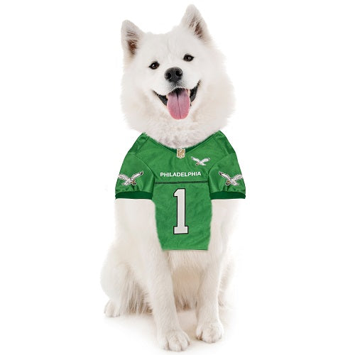 Philadelphia Eagles Jaylen Hurts 1 Throwback Pet Jersey